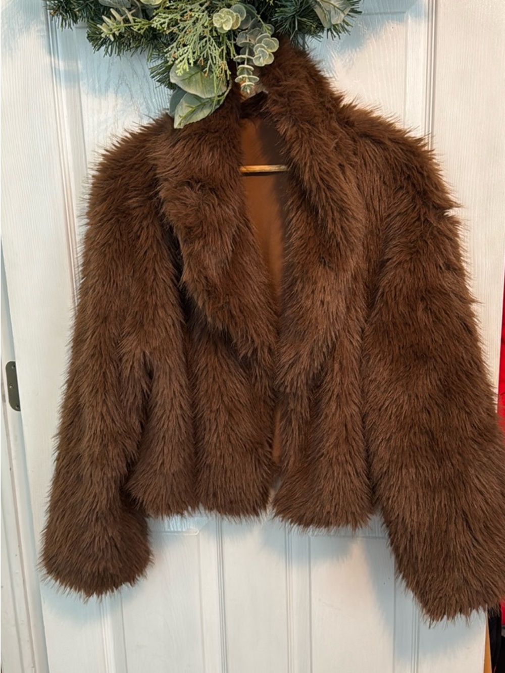 Women's Faux Fur Brown Jacket